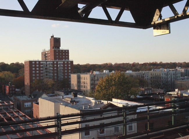 Facing west from White Plains Rd. toward river and the parkway